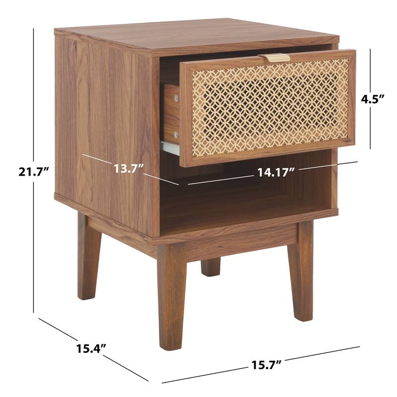 SAFAVIEH Katsuji 1-Drawer 1-Shelf Nightstand