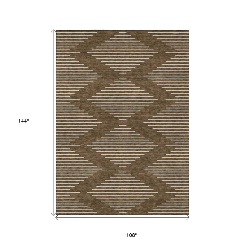HomeRoots Geometric Transitional Rectangle Outdoor Rug