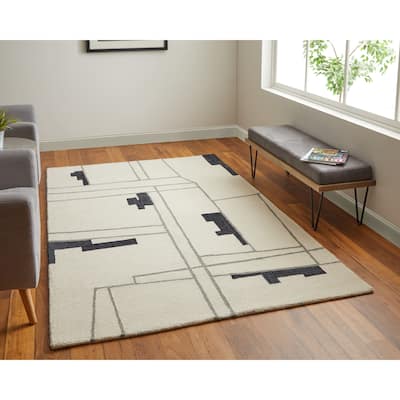 Grand Bazaar Ardon Hand Tufted Abstract Transitional Area Rug