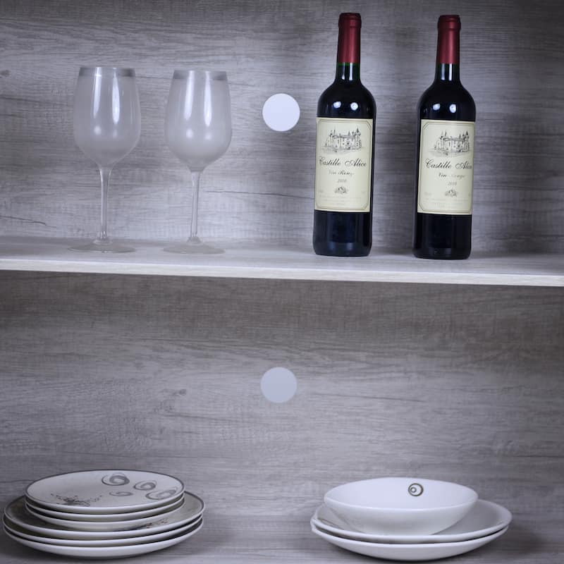 Elegant sideboard with 2 acrylic mirrored doors Sideboard and Buffet