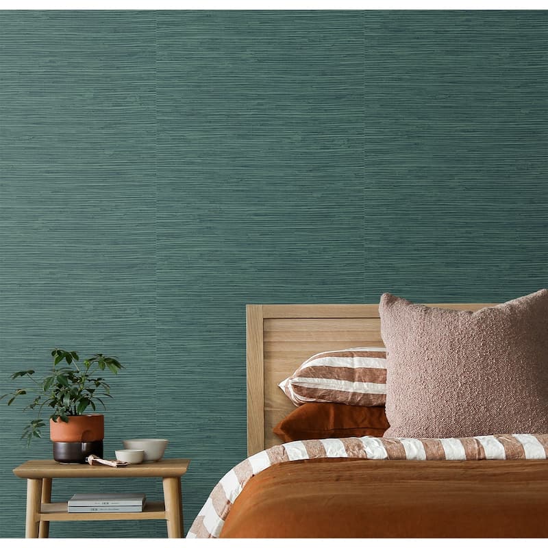 Stacy Garcia Home Saybrook Faux Rushcloth Peel and Stick Wallpaper