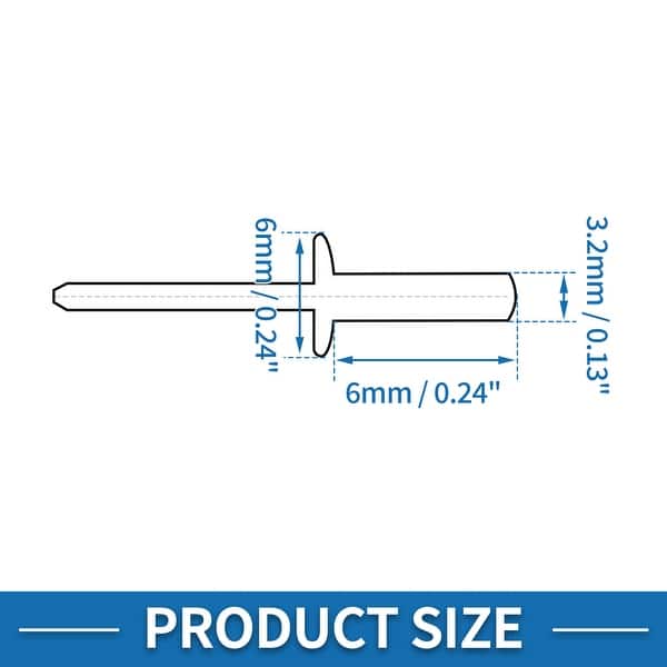 Countersunk Head Closed Sealing Rivets 3.2mm Grip Diameter 6mm Flange ...