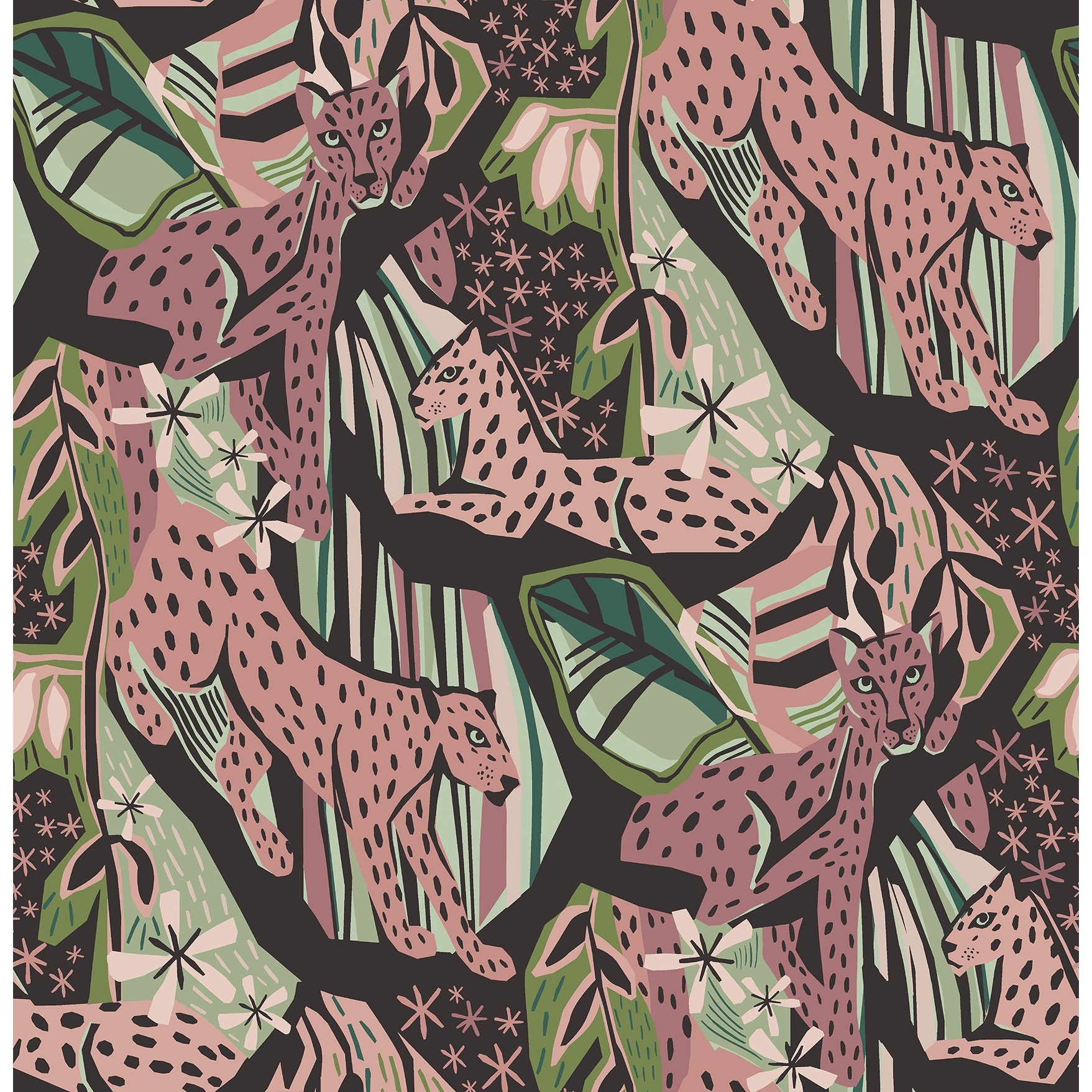 Pip & Lo Plum Cat Nap Peel & Stick Wallpaper