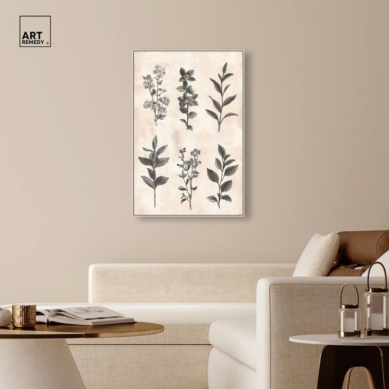 Sepia Stems Canvas by Art Remedy