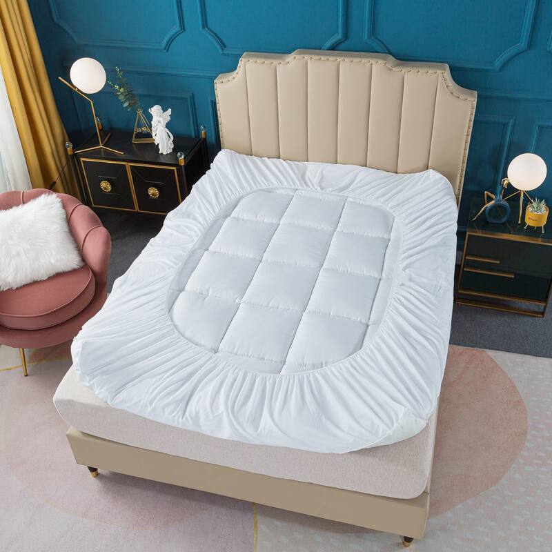 Premium Overfilled Mattress Topper - White