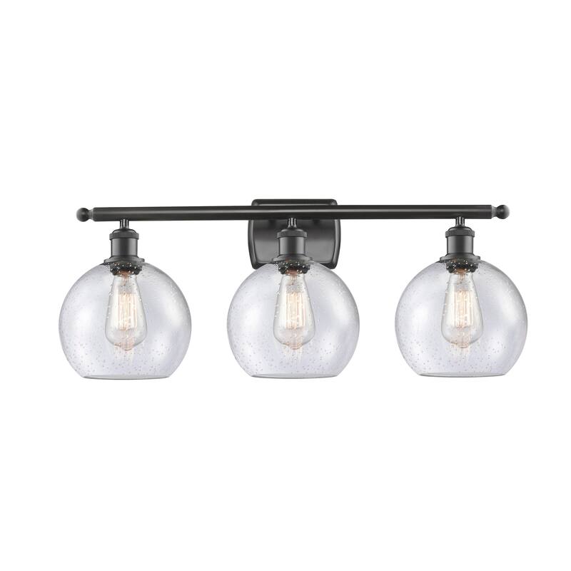 Innovations Lighting Athens 3 Light 26" Bath Vanity Light - 8" Shade - Oil Rubbed Bronze/Seedy