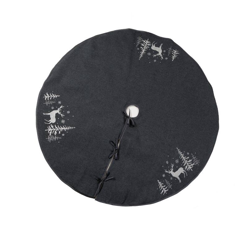 Solid Color Tree Skirt - Grey