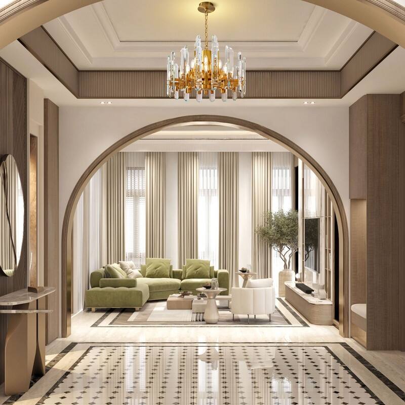 KAYLA 54in Modern Luxury Crystal Chandelier Lighting - LED Ceiling Light Fixture