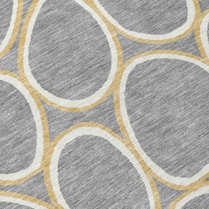 HomeRoots Abstract Transitional Rectangle Outdoor Rug
