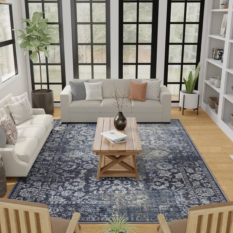 Loomaknoti Aysal Alazah Blue Area Rug