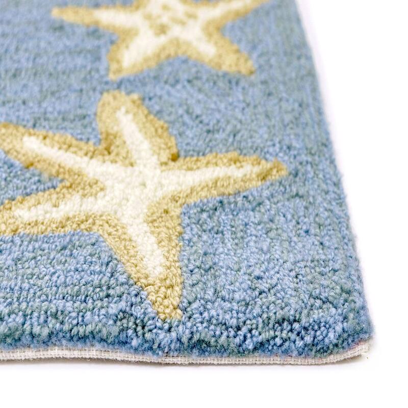 Liora Manne Capri Starfish Border Indoor/Outdoor Area Rug