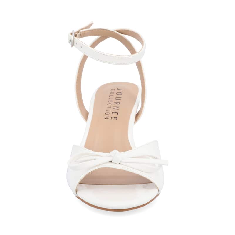 Journee Women's Jennifer Dress Sandals - White - 8.5