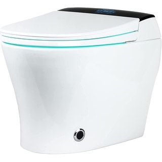 EUROTO One-Piece Smart Toilet Bidet Dual Flush Auto Lid Foot Sensor - Elongated