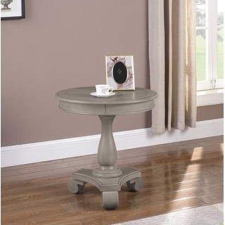 Best Master Furniture Wood Round Pedestal End Table - On Sale - Bed ...