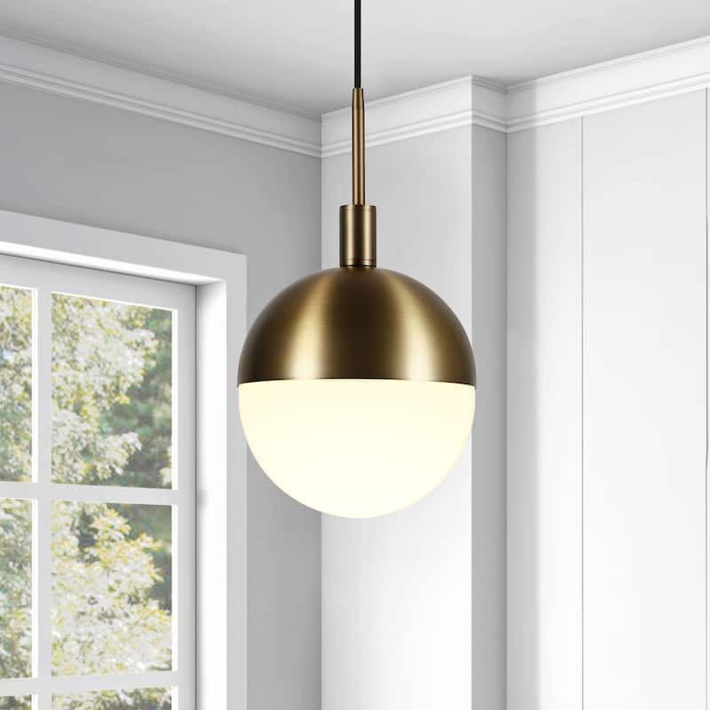 Orb Metal and Glass Globe Pendant