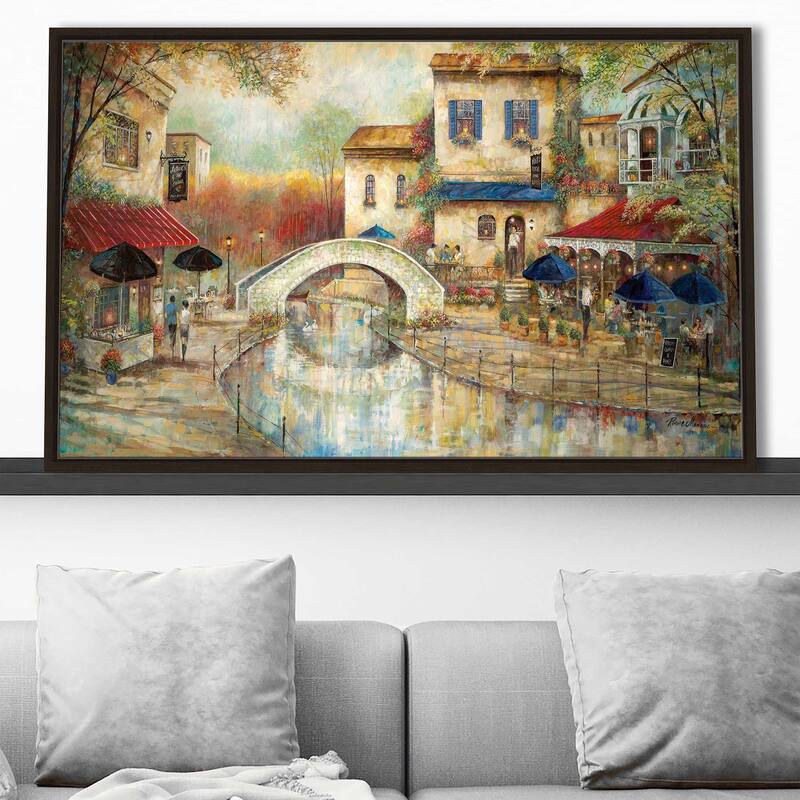 "Arthurs" by The Canal" by Ruane Manning Print on Floating Canvas