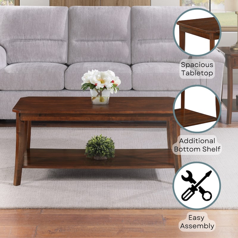 Convenience Concepts Designs2Go Ensenada Coffee Table with Shelf