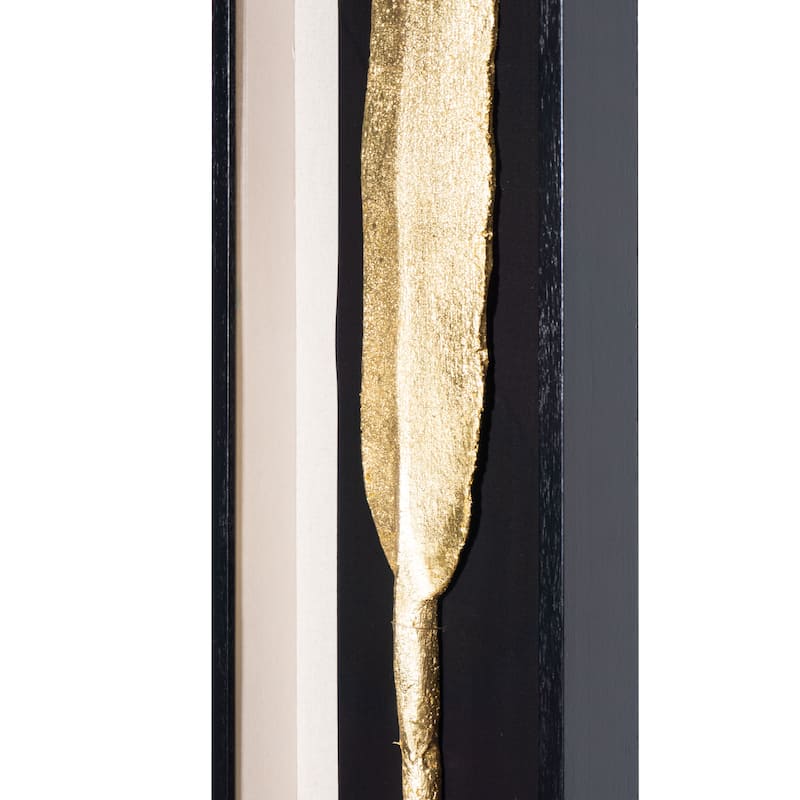 HUJI Golden Paddle Shadow Box Wall Décor Set