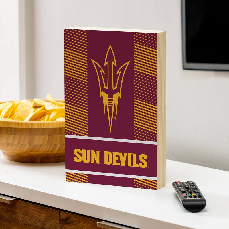 Arizona State University Wooden Tabletop Mantel Shelf Sign - 8" x 12"