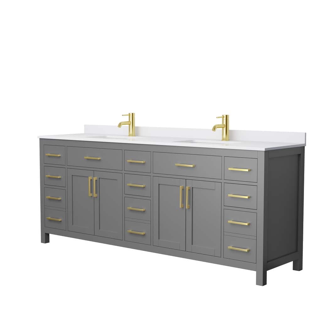 Beckett 84 Inch Double Vanity, Cultured Marble Top