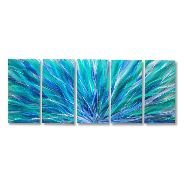 Shop Statements2000 Blue Abstract Metal Wall Art Painting Panels