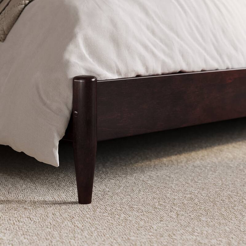 Naples Solid Wood Low Profile Platform Bed