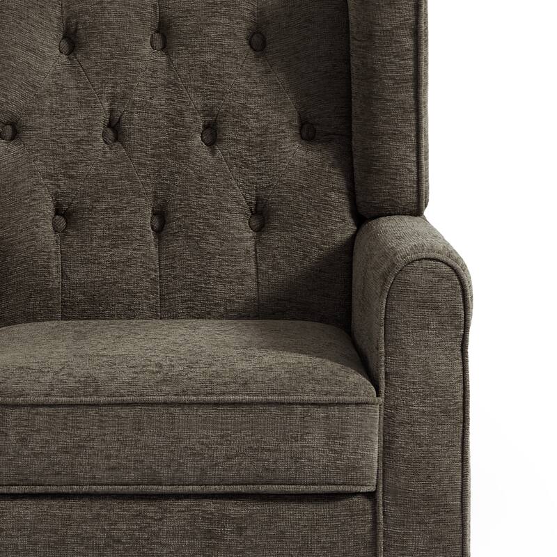 Button Tufted Wingback Accent Chair Upholstered Armchair