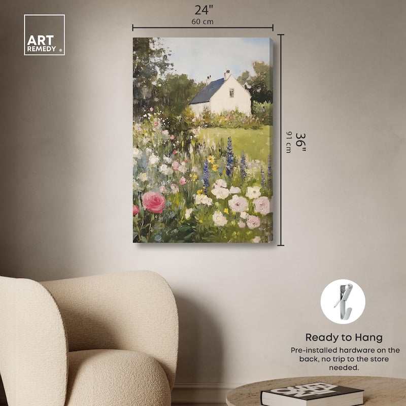 Floral Farmhouse II Canvas by Art Remedy, Gallery Wrapped