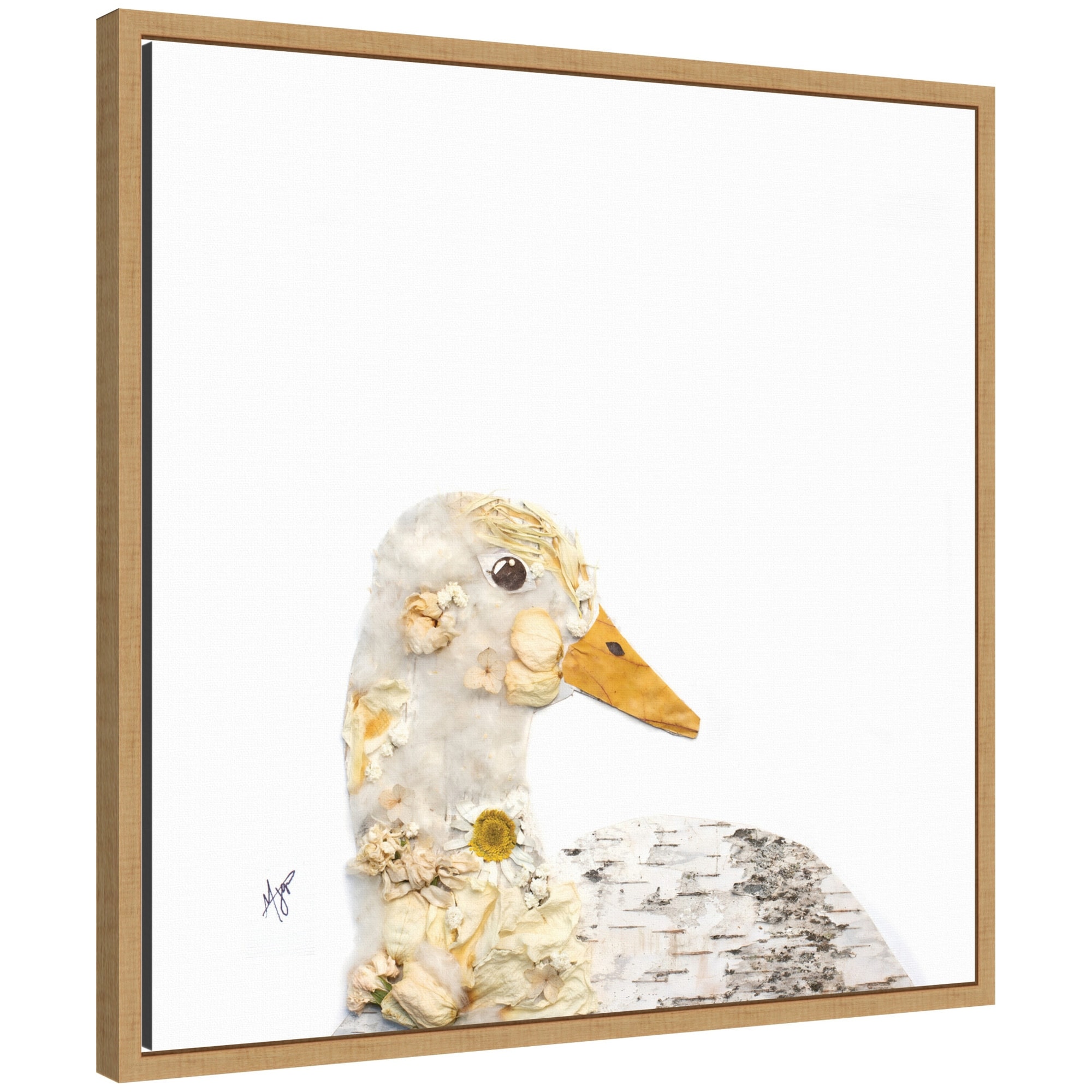 Kate and Laurel Duck No. 2 by Madeline Jeppesen Framed Canvas Wall Art Print