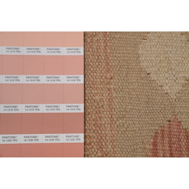 Hand Woven Southwestern Wool Beige Geometric Area Rug - 5' 8'' X 4' 1''
