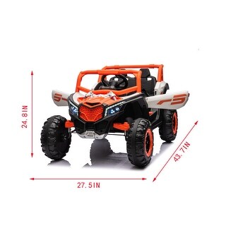 Kids Electric Ride-On Car with Parental Remote, LED Lights, and Music Player