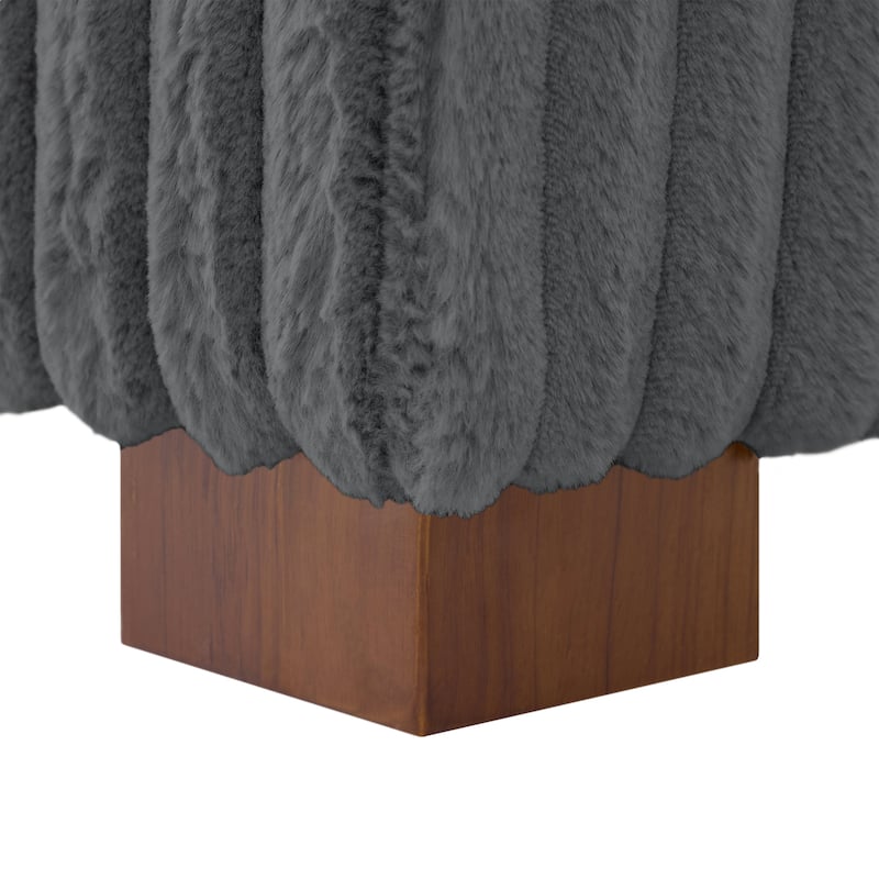 Plush Corduroy Chaise Armchair Modular Lounge Sectional Corner Sofa