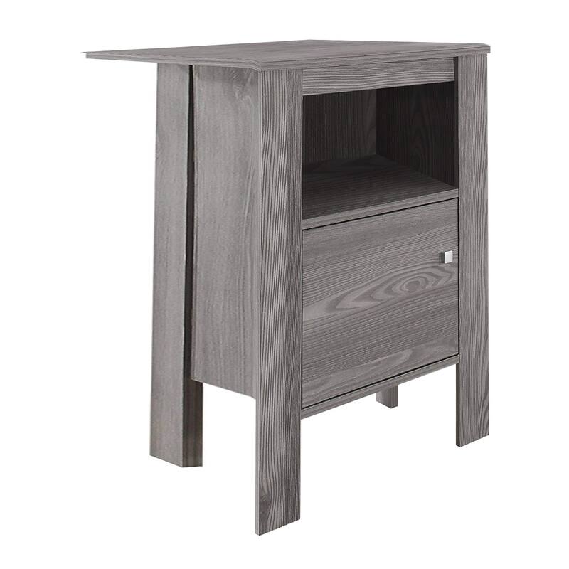 HomeRoots 24" Gray End Table With Shelf - 14