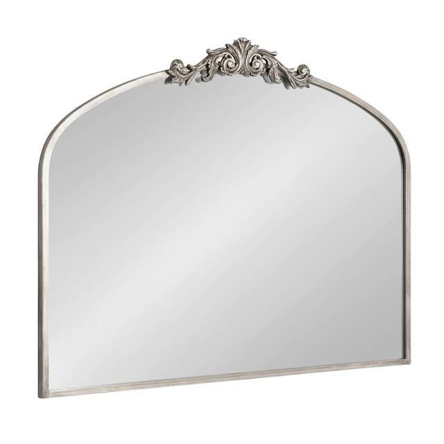 Kate and Laurel Arendahl Traditional Baroque Arch Wall Mirror - 36x29 - Silver