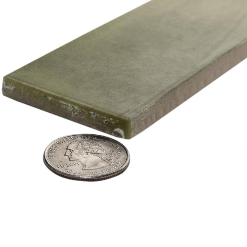 Merola Tile Coco Matte Moss Verde 2" x 5-7/8" Porcelain Floor and Wall Tile