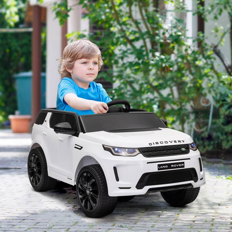 Off-Road Toy Car White Battery Powered Electric Car Engineering Car Electric Vehicle with Music & Lights - White