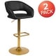 preview thumbnail 2 of 14, Modern Upholstered Adjustable-Height Barstools (Set of 2)