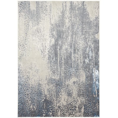 Zequd Abstract Area Rug By HomeRoots - 9' x 12'