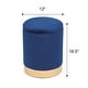 preview thumbnail 10 of 88, Adeco Round Storage Ottoman Footrest Stool Velvet Gold Plating Base