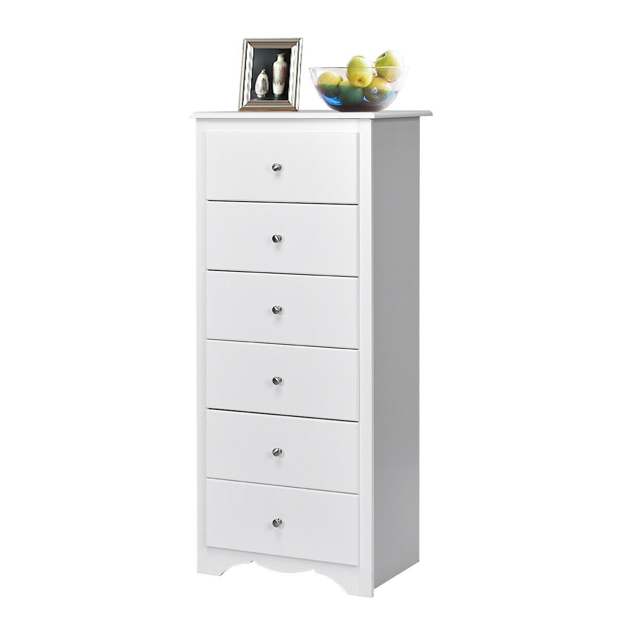 Shop Gymax 6 Drawer Chest Dresser Clothes Storage Bedroom Tall