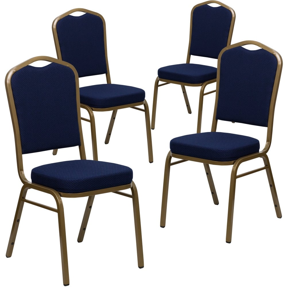4 Pack Crown Back Stacking Banquet Chair - 20.25"D x 17.25"W x 38"H
