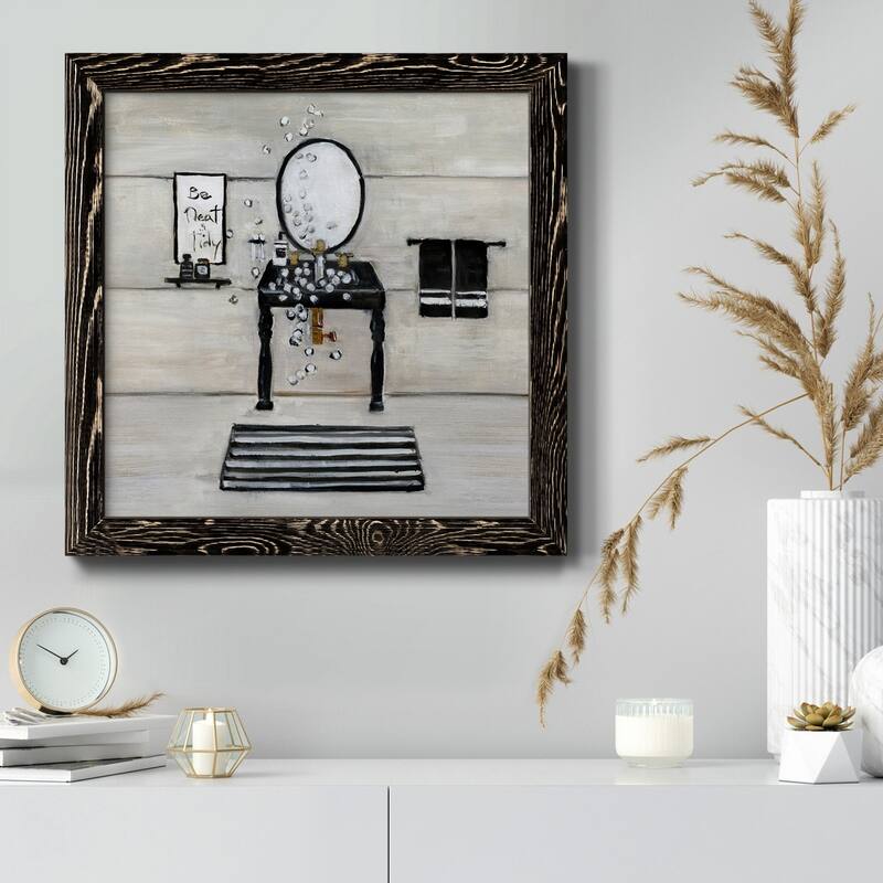 Neat and Tidy Bath-Premium Framed Canvas - Ready to Hang