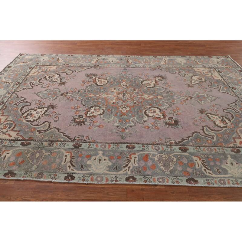 Tabriz Tabriz Persian Vintage Area Rug Handmade Wool Carpet - 6'2"x 9'11"