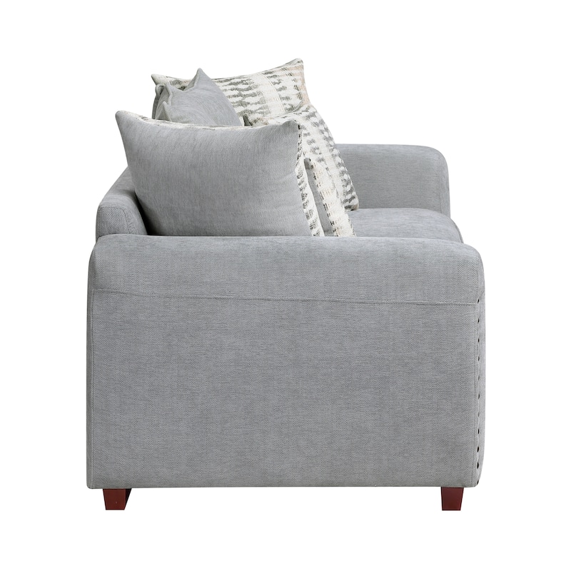 Fremont & Park Ezra 70" Chenille Living Room Loveseat with 6 Decor Pillows