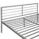 preview thumbnail 9 of 7, Twin Over Full Bunk Bed with Desk, Metal Bed with Ladder, Kid's Bed with Quality Slats for Bedroom, Metallic Silver