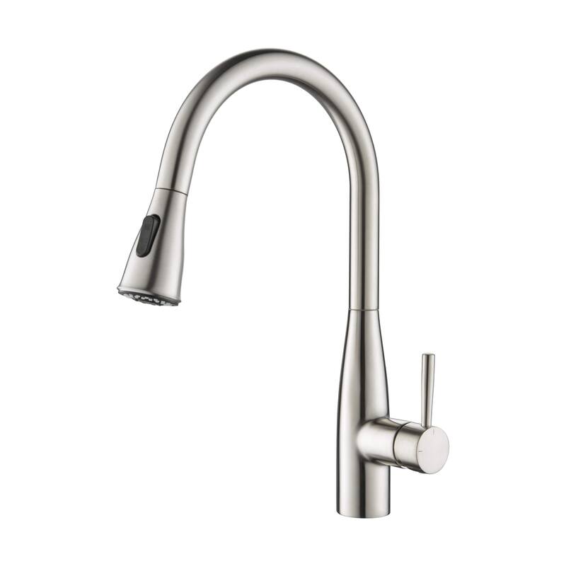 Bari-T Single Handle Pull Down Kitchen Sink Faucet - Brushed Nickel