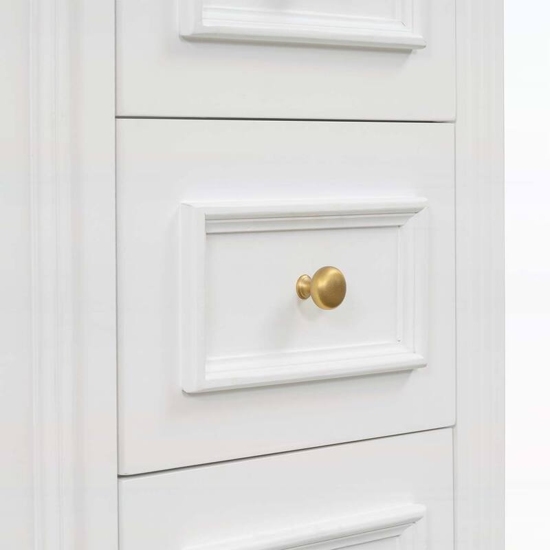 Freestanding Vanity Set with Flip-Out Drawer,3 Drawers,2 Soft-Close Doors