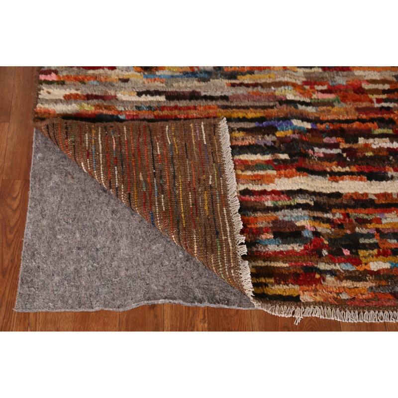 Geometric Moroccan Oriental Area Rug Handmade Bedroom Wool Carpet - 6'9" x 9'7"