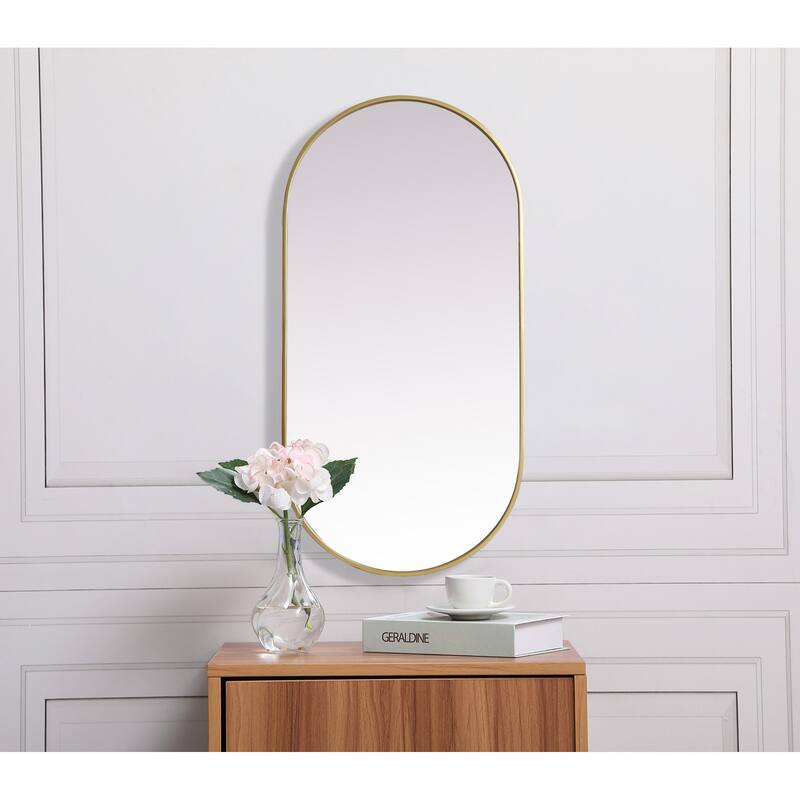 Elegant Lighting MR2A2448 Asha 24" W x 48" H Oval Framed Bathroom