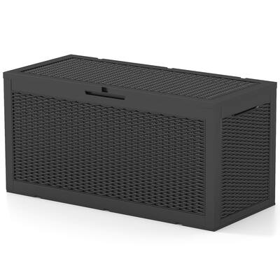 Patiowell 100 Gallon Large Deck Box, Outdoor Storage Box with Padlock for Patio Furniture